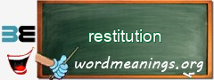 WordMeaning blackboard for restitution